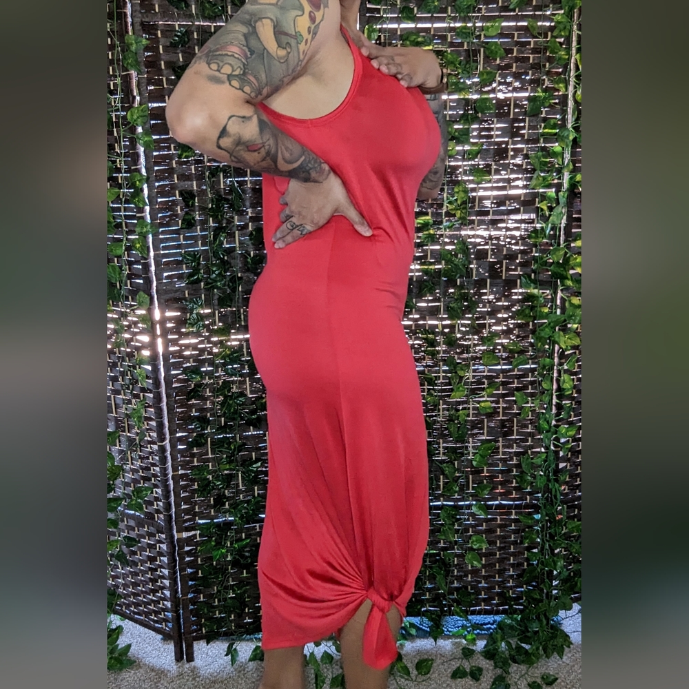 Ruby Red Sack Dress - Picture 6 of 7